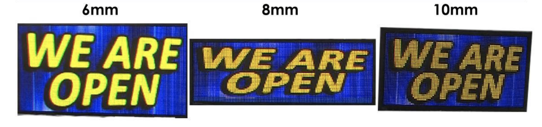 Pixel Pitch Comparison